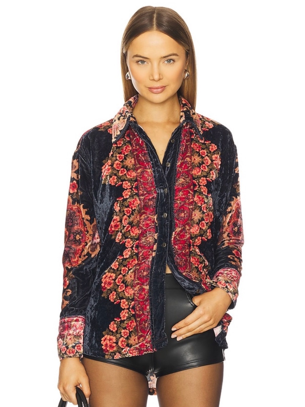 Free People One Night Velvet Top